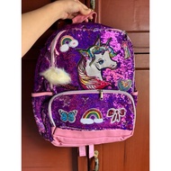 Unicorn sequin elementary school bag elementary school children's bag/ sequin beaded bag/