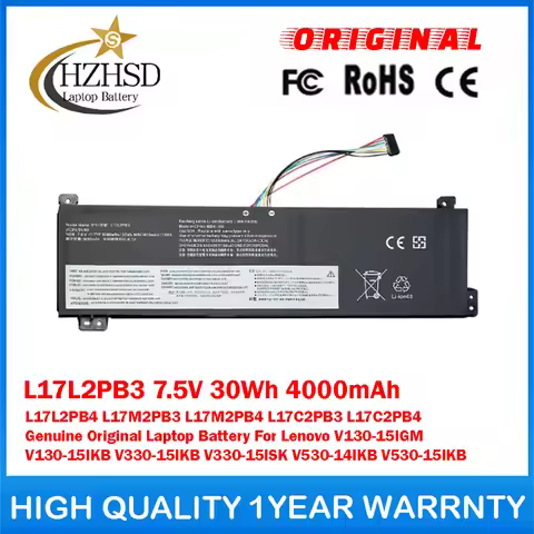 L17L2PB3 7.5V 30Wh 4000mAh L17L2PB4 L17M2PB3/4 L17C2PB3/4 Genuine Original Laptop Battery For Lenovo