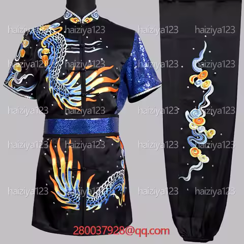 Wushu uniform Kungfu costume Martial arts garment Changquan clothes Embroidery Dragon man woman girl
