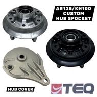 YTEQ AR125 / KH100 SPOCKET HUB CUSTOM PNP RXZ | REAR HUB LINING MADE IN JAPAN - SILVER / BLACK