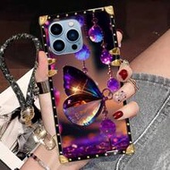 1 ชิ้น เคสโทรศัพท์ลายผีเสื้อสีม่วงกันกระแทกแฟชั่น เหมาะสำหรับ Samsung S26 Ultra/S26/S26 Plus, Apple 