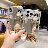 Cartoon Cat Phone Case iPhone Girls' phone case with mirror