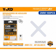 YIAD - TILE SPACER 100PCS - 2MM / 2.5MM / 3MM