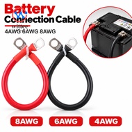 WITTEE 1Pcs Battery Connection Cable, 4AWG 6AWG 8AWG Soft Silicone Battery Connection Wire,  Tinned 