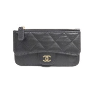 CHANEL 牛皮皮革Classic Zipped Card Holder金扣卡片套