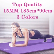 15mm 185cm*90cm Top of Top Quality Extra Wide and Extra Thick NBR  Yoga Mat Non-Slip + Carry Strap P