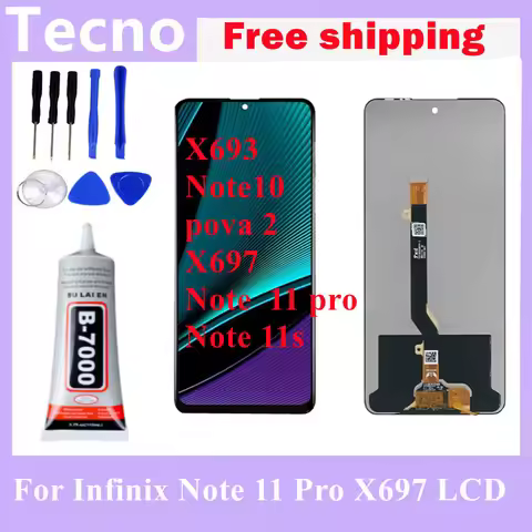 Tested 6.95 Inch For Infinix Note 11 Pro X697 LCD Display Touch Screen Digitizer Panel Assembly Repl