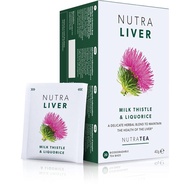 NUTRALIVER-Liver Cleaning and Detoxification Tea-Contains Milk Thistle, Turmeric and Fennel-20 Tea B