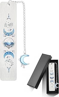 Stainless Steel Acotar Bookmark with Tassel, Acotar Inspirational Creative Moon Mountains Text Book 
