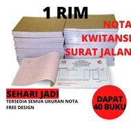 READY NOTA 1 RIM Custom 1 2 3 Rangkap / Ply Surat Jalan Kwitansi Bon