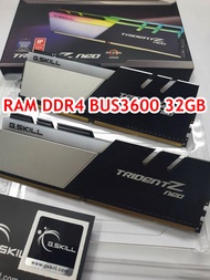 RAM DDR4 Bus3600 32GB G.SKILL TRIDENT Z NEO ประกันไทย LT
