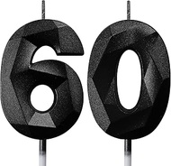 Birthday Candles Numbers Candle 60 Cake Decoration 60th Birthday Man Woman Candles Birthday Black Nu