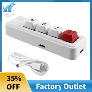 Macro-Programmable 4-Key Keyboard 4-Key Wired Hot-Swappable Keyboard Ergonomic Wired Design for PC/D