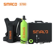 SMACO S700 2L อุปกรณ์ดำน้ำ  แบบพกพา Mini Scuba Diving Certified ถังดำน้ำสำรอง 25-30 นาทีถังอากาศชุดถังออกซิเจนเครื่องช่วยหายใจใต้น้ำพร้อมอลูมิเนียม Hard Case