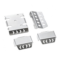 Upgraded Stainless Steel Chassis Skid Plate & Axle Protector for 1/10 RGT EX86160 Land Commander LC7