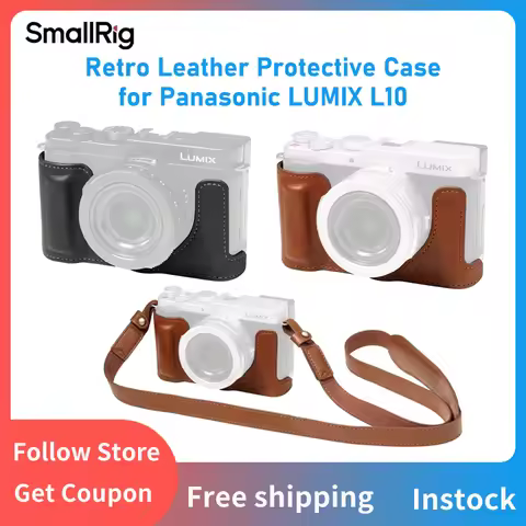 SmallRig Retro Leather Protective Case for Panasonic LUMIX L10,Built-in 1/4"-20 Threaded Hole Retro 