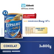 Ensure GOLD StrengthPro Cokelat 3x800gr - Nutrisi Dewasa Rendah Laktosa