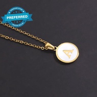 A-z 26 Letters Pendant Necklace Metal Gift For Women Men Birthday Christmas Necklace Z9n1
