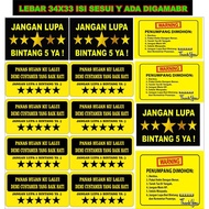 ONLINE GRAB GOJEK OJOK STICKER CONTENTS AS SHOWN IN THE PICTURE DURABLE