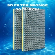 Aquarium 9D Filter Sponge 9 Layer Filter Wool Washable Bio Media Anti Clog Fish Tank Sump Pond 过滤棉 S