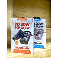 MX-PB80 PD 20W 10000mAh SCP 22.5W Super Fast Charge Transparent LCD Powerbank