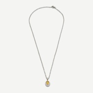 สร้อยเงินแท้ จี้พลอย ทรงวงรีประดับเพชร : Vayo Jewelry