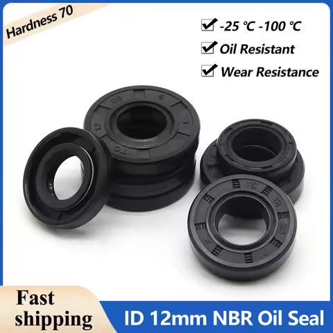 2/5/10pcs ID12mm NBR Oil Seals TC-12*18/19/20/21/22/23/24/25/26/28/30/32/35*4/5/6/7/8/10 Nitrile Rub