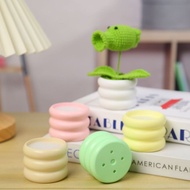 [Item Panas] Kilang Donat Plastik Periuk Bunga Mini Bonsai Penanaman Sukulen Hiasan Desktop DIY Peri