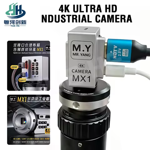 MY MX1 4K 60fps Industrial Camera 8MP CMOS Full Aluminum Rotatable HDMI Type C Industrial Microscope
