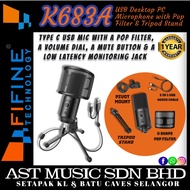 FIFINE K683A USB Desktop PC Microphone with Pop Filter & Tripod Stand ( K-683A / K683 )