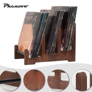 [Phenovo] Vinyl Records Storage Holder Wooden Display Stand for Comics Files Documents