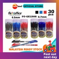 FLEXOFFICE  FO-GELB08 0.5mm / 0.7mm FLEXSTICK STICK BALLPEN - 30pcs