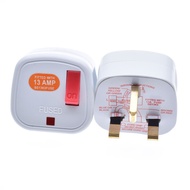 UK Standard ground 13A 3-pin British power plug with fused LED switch for rewiring, power plug adapt