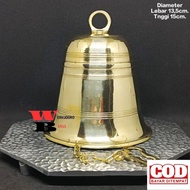 BRASS BELL LARGE SCHOOL BELL 13.5CM DIAMETER CHURCH BELL