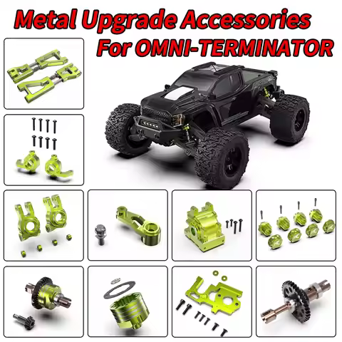 Rlaarlo RC Cars Metal Upgrade Parts for OMNI-TERMINATOR 1/10 RC Model Car Monster Truck Accessories