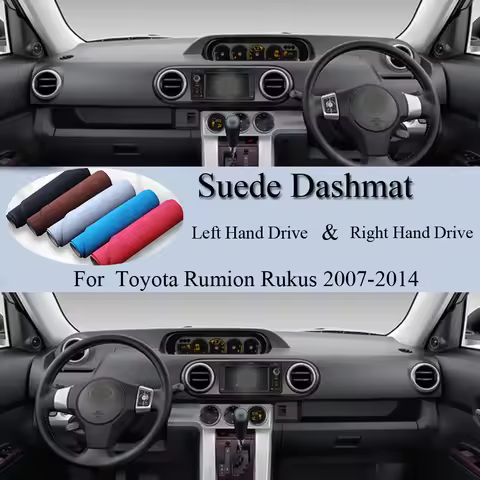 For Toyota Rumion Rukus Scion Xb 2007 2008 2010-2015 Suede Leather Dashmat Dash Mat Cover Dashboard 