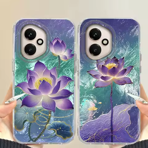 Blue Lotus Flower Girls Phone Case For Honor 400 200 90 Smart Pro Magic7 6 5 70 Lite X9a X9c X9b X8a