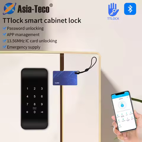 TTLOCK Smart Drawer Lock Electric RFID 13.56MH IC Card Cabinet Locker Unlock Intelligent App Keyless
