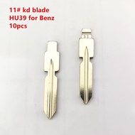 10pcs #11 HU39 Metal Uncut Blank keydiy xhorse Remote Key Blade For Mercedes Benz W168 W124 W202 W21