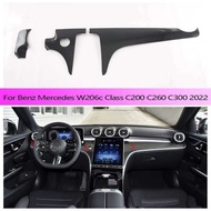 Carbon Fiber Center Control Panel Dashboard Strips Trim for W206 C Class C200 C260 C300 2022 Auto Pr