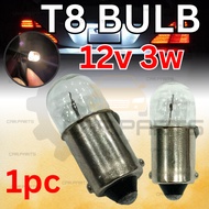 CP 1Pc Universal Car/Motorcycle Halogen Bulb/Signal Light BA9S T8 12V 3W White