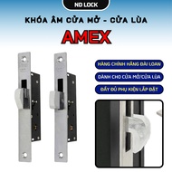 Concealed door lock for aluminum sliding doors, iron doors, wooden doors, genuine AMEX plastic doors