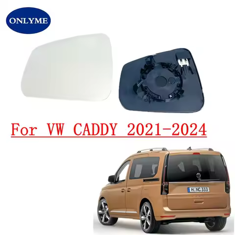 Car Van Convex Heated Mirror Glass For VOLKSWAGEN VW Caddy 2021 2022 2023 2024