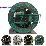 [playground] 3D Printed Triaxial Clo with Rotating Numeric Display PLA Digital Clo Living Room Deskt