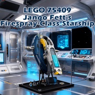 LEGO 75409 Jango Fetts Starship Acrylic Display Box Kotak Pameran Penyimpanan Figur Dust Proof 手办收納展