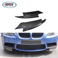 premium-Real Dry Carbon Fiber E92 Auto Front Bumper Splitters for BMW 3 Series E92 M3 2006-2013