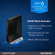 NETGEAR AX6000 EAX80 Nightawk WiFi 6 Mesh Range Extender (EAX80-100EUS)