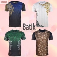 Men T-shirt Batik Design Jersey Material Baju T-shirt Lelaki Jersey Batik | Size100-3XL