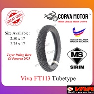 Corva Motor Tayar Viva Tubetype Ft113 2.50-17 2.75-17 Tayar Motosikal Tiub Viva FT113 Cross