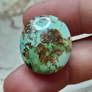Persian Turquoisenatural Dim: 20.8 x 18.4 x 10.2mm 29ct Oval Cabochon Gold Vein Code A721